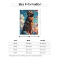 thumbnail image 5 of Sikiie Colorful Cloud Shepherd Dog Cozy Flannel Fleece Throw Blanket: Lightweight & Thick for All Seasons - Perfect for Women, Men, & Kids"50"x40", 5 of 6
