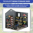 thumbnail image 2 of Uforic Resin Outdoor Storage Shed,7.87x6.2ft All-Weather Plastic Tool Shed with Reinforced Floor,Lockable Doors,Windows & Vents,for Backyard,Patio,Poolside,and Lawn, 2 of 10