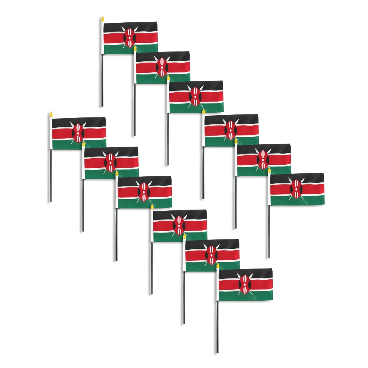 Online Stores Kenya Stick Flag 4in x 6in 12 Pack