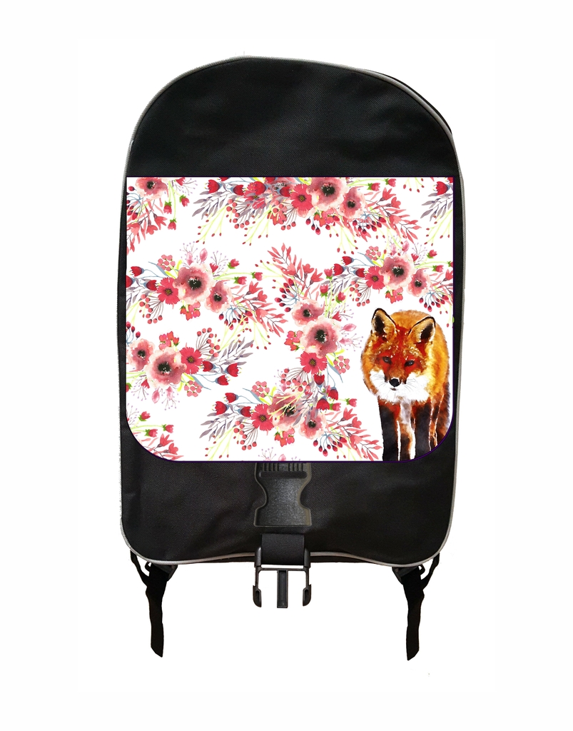 Watercolor Fox And Wildflowers School Backpack - image 1 of 4