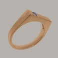 thumbnail image 3 of LBG British Made Classic Solid 9k Rose Gold Natural Tanzanite Mens Band Ring - 33 size options - Size 5.25, 3 of 6