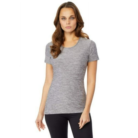 32Degrees Weatherproof Women's Short Sleeve Scoop Neck Cool Tee (XS, Excalibur Space Dye)