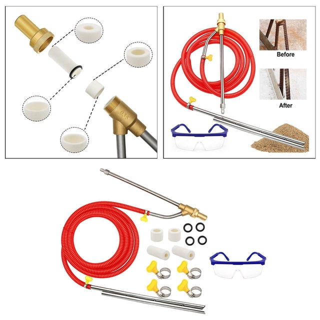 Pressure Washer Sandblasting Kit Wet 5000 1/4inch quick connect washer PSI Remove Rust Graffiti Paint