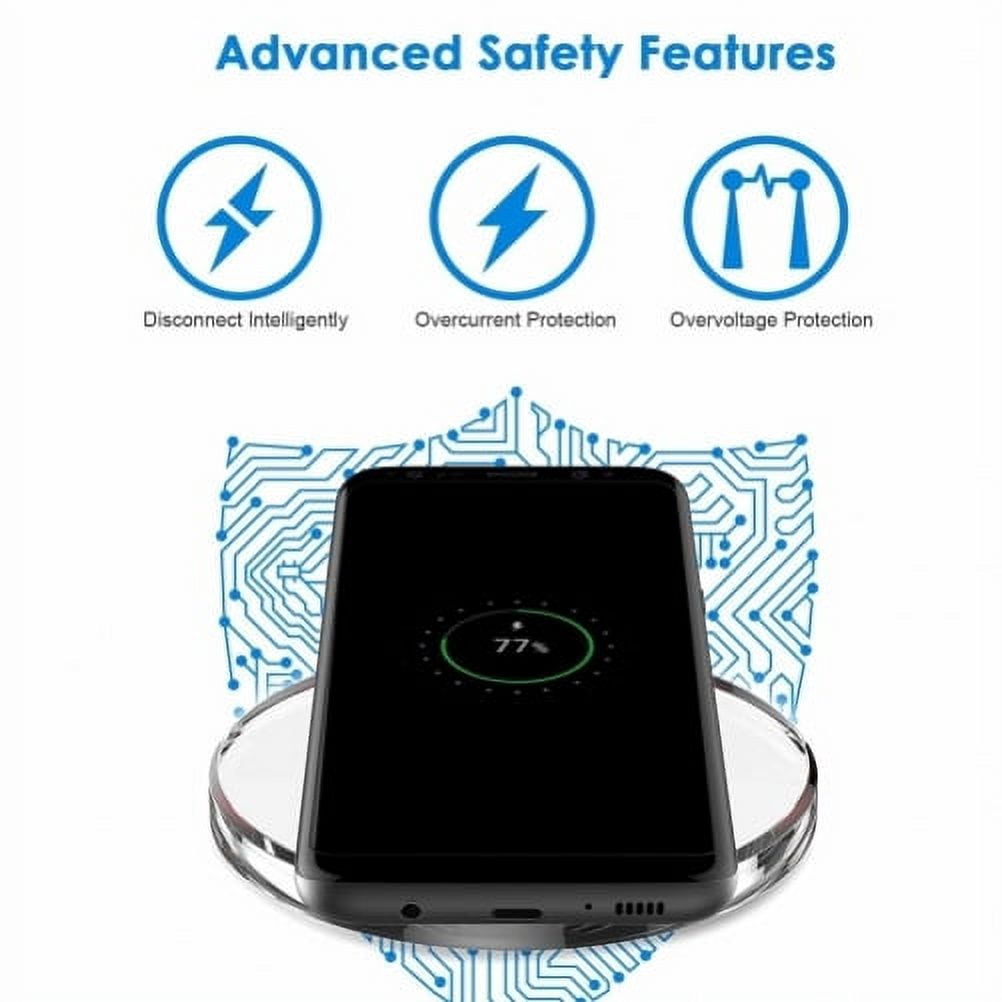 7.5W and 10W Fast Wireless Charger Charging Pad Slim O3N for iPhone XS Max XR X 8 PLUS 11 Pro Max - Blackberry Z30 - BLU Vivo XI Plus, G9 Pro - BOLD N1 - Google Pixel 4 XL 3 XL