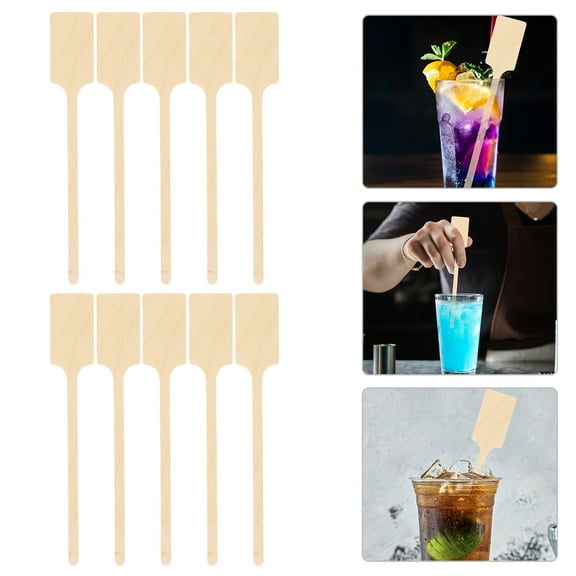 Sparsain 100 Pack Disposable Wooden Coffee Stirrers for Mixing Coffee and Tea