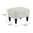 thumbnail image 4 of Christopher Knight Home Accent Chair with Ottoman, Tapered Wood Legs, Off White, 4 of 11