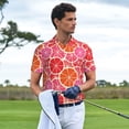 thumbnail image 3 of Polo Shirts for Men, Colorful Orange Cuteness Casual Mens Polo Shirts Short Sleeve Button Down Classic Mens Golf Polo Shirts, 3 of 7