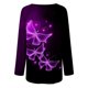 thumbnail image 5 of Camiseta holgada de manga larga con cuello redondo y estampado de mariposa a la moda para mujer Fridja  czfsfas255, 5 of 5