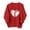 Shirts-20Red, variant on Gamivast Graphic Sweatshirts for Women Game Day Glitter Heart Baseball Stitching Print Crew Neck Long Sleeve Pullover Tops Casual Athletic Wear