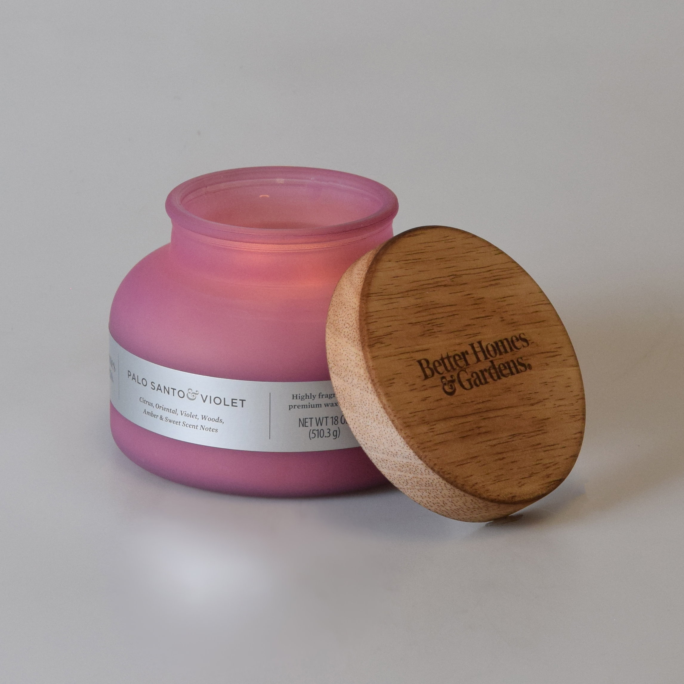 Better Homes & Gardens Palo Santo & Violet 18oz Scented 2-wick Candle
