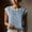 *Light Blue, variant on ClodeEU Women's Linen Blend Lace Trim Crewneck Sleeveless Top ,Solid Color Casual Tank White,Womens Plus S