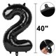 thumbnail image 3 of Globo digital Kelfuoya, 40 cm, negro, número 22, para decoración de fiestas, 3 of 6