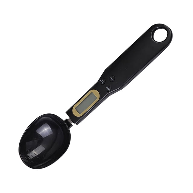 Cuchara medidora digital de cocina, material ABS, gramos/onzas, función de tara, ingredientes secos/húmedos, pantalla LCD, funcionamiento con un solo botón, portátil