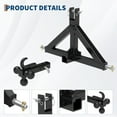 thumbnail image 2 of M optimized 3 Point Trailer Hitch for Tractor with 2" Receiver and Towing Ball Hitch for Category 1 Tractors, 3 Pt Quick Hitch Drawbar Adapter for BX, Kubota, NorTrac, Kioti, Yanmar, 2 of 8