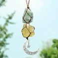 thumbnail image 1 of Natural Amethyst Crystal Stone Car Pendant Star Pendant Color Weave Energy Rainbow Light Refractor Home Decor, 1 of 2