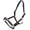 Brown, variant on Horse Black Leather Padded Show Halter w/ Clear Rhinestones 805LH02BK-F