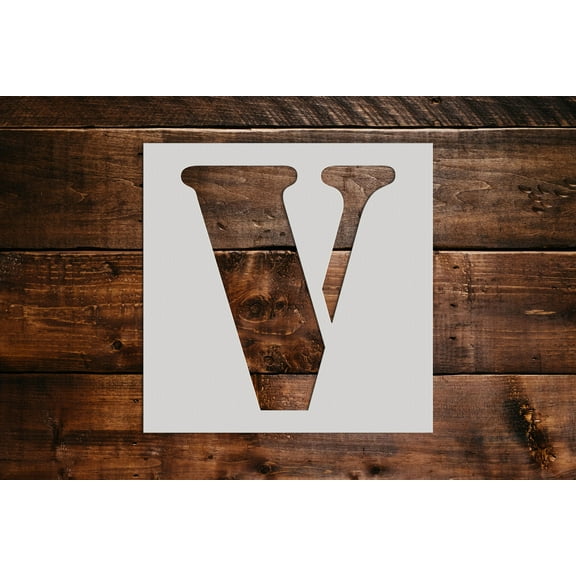 Letter V Stencil - Art and Wall Stencils (6"x6")