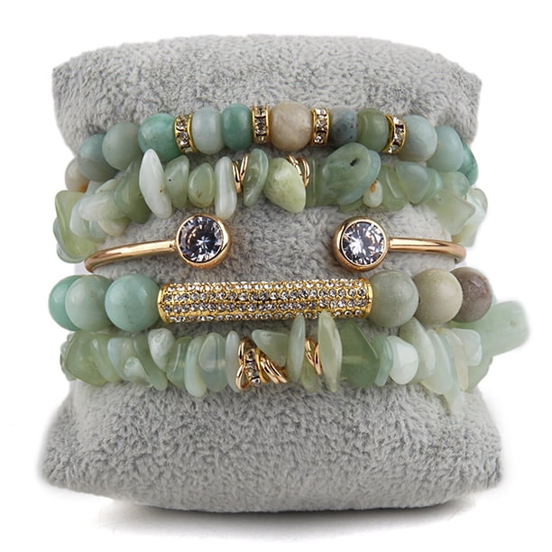Set de pulseras de estilo bohemio para mujer, 6 piezas de abalorios hechos a mano