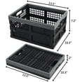thumbnail image 2 of Saedy Black Plastic Storage Crates, 16 Quart Collapsible Container Bins, 3 Packs, 2 of 6