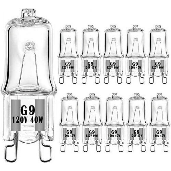 shiyou-G9 Halogen Bulb 40W JCD 120 Volt T4 JD Type Dimmable Halogen Light Bulb Replacement Bulb for Candle Warmer Warming Bulb Microwave Light Bulbs 10 Pack