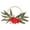 Red, variant on HOMYL Wood Bead Floral Wreath Artificial Flower Wreath Birthday Gift Front Door Floral Pink