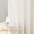 thumbnail image 4 of shiyou-Linen Curtains 63 Inches Long Rod Pocket Light Filtering for Living Room/Kitchen, Natural Semi Sheer Drapes Window Treatments with Linen Textured Privacy for Bedroom, 52 Inches Wide, 2 Panels, 4 of 4