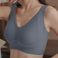 thumbnail image 4 of Fiaer Wireless Minimizer Bras for Women Plus Size Full Coverage Wider Adjustable Straps Support Comfort Bra Dark Gray XXL, 4 of 6