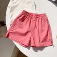 thumbnail image 2 of UQJfacai Girls Athletic Shorts High Waisted Quick Dry Running Shorts with Pockets Sports Active Shorts for Kids 1-11 Years, 2 of 8