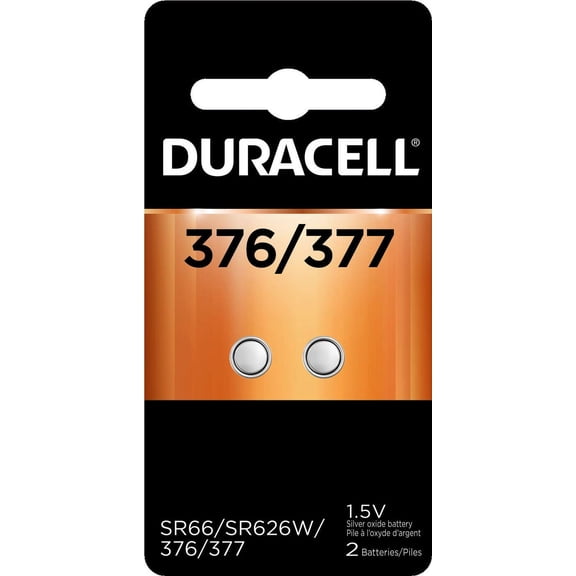 Button Cell Battery 376/377, 1.5 V, 2/Pack