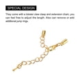 thumbnail image 4 of 10Sets 3mm Leather Cord End Caps with Lobster Clasps & Extender Chain for DIY, Gold Tone, 4 of 6