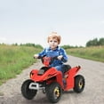 thumbnail image 2 of Costway 6V Kids Electric Quad ATV 4 Wheels Ride on Toy Toddlers Forward & Reverse Red, 2 of 9