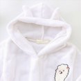 thumbnail image 4 of HFHAPW Boys Hooded Bathrobe Kids Plush Fuzzy Fleece Robe Teen boy Soft Spa Robe Girls Sleepwear pajamas Toddler Nightgown 18-24M 2-14T(White,2-3 Y), 4 of 6