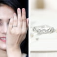 thumbnail image 3 of Rosec Jewels Lab Grown Diamond Infinity Ring - Half Eternity Ring for Women - EF-VS Quality - Ready to Gift for Valentines, 18K White Gold, US 3.50, 3 of 9