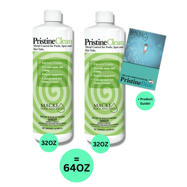 Pristine Clean, scale and metal inhibitor, 64 Ounces (2-32oz Bottles), MPP Pristine Blue Product guide