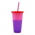 thumbnail image 2 of Visland 24oz Multicolor Plastic Tumbler Glasses (Set of 6), 2 of 6