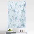 thumbnail image 1 of Cartoon Tapestry, Teddy Bears and Toys with Letters on Imagery Blue Background, Fabric Wall Hanging Decor for Bedroom Living Room Dorm, 5 Sizes, Pale Blue Aqua, by Ambesonne, 1 of 1
