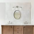 thumbnail image 6 of Simple Designs 25" Classic 3 Light Metal Bar and Frosted Cone Shape Glass Shades Decorative Wall Mounted Vanity Fixture For Bathroom, Entryway, Hallway, Brushed Nickel, 6 of 7