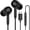 Black-for Type C, variant on 3.5mm/Type C Headphone for PC Laptop Corded Earbuds Computer Headset with Microphone Noise Canceling in-Ear Earphones