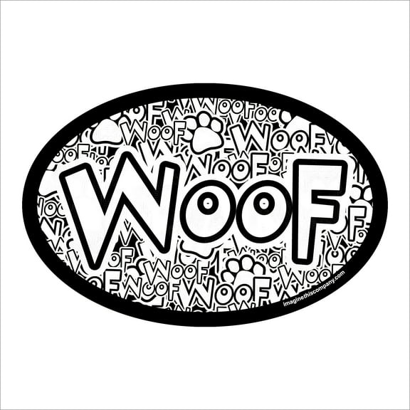 Crazy Woof Oval Magnet