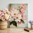 thumbnail image 1 of Canvas Wall Art, Pink Spring Floral Framed Canvas Prints for Bedroom Living Room, Vintage Flowers Retro Botanical Large Gallery Wrapped Wall Decor for Home Office, Gifts, 18"x24" Ship Next Day, 1 of 7