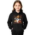 thumbnail image 4 of CUZIBR Kids Girls Halloween Graphic Hoodie Baggy Ghost Pumpkin Print Oversized Pullover Sweatshirt With Pocket Long Sleeve School Outdoor Casual Daily Cute Fall Winter Streetwear,Black,7-9 Years, 4 of 4
