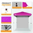 thumbnail image 6 of EAGLE PEAK 6.6 x 6.6 ft Easy Set Up Straight Leg Pop Up Outdoor Canopy with One Removable Wall,Pink, 6 of 10