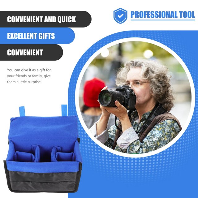 HLONK Sac Appareil Photo Caméscope Objectif de Photographie Voyage Support Vidéo Pochette de Rangement Sacs Épaule Randonnée Étui Bandoulière Étuis