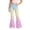 Light Pink, variant on lnmuld Girls Gradient Flare Jeans Button Zip High Waist Stretch Denim Wide Bell Bottom Y2K Casual Trousers Color:Pink,Size:5-6 Years