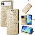 thumbnail image 3 of Funda Cartera FOXDOCK para iPhone Air , Flip PU con Relieve de Gatos y Perros, Tarjetero y Soporte, 3 of 6