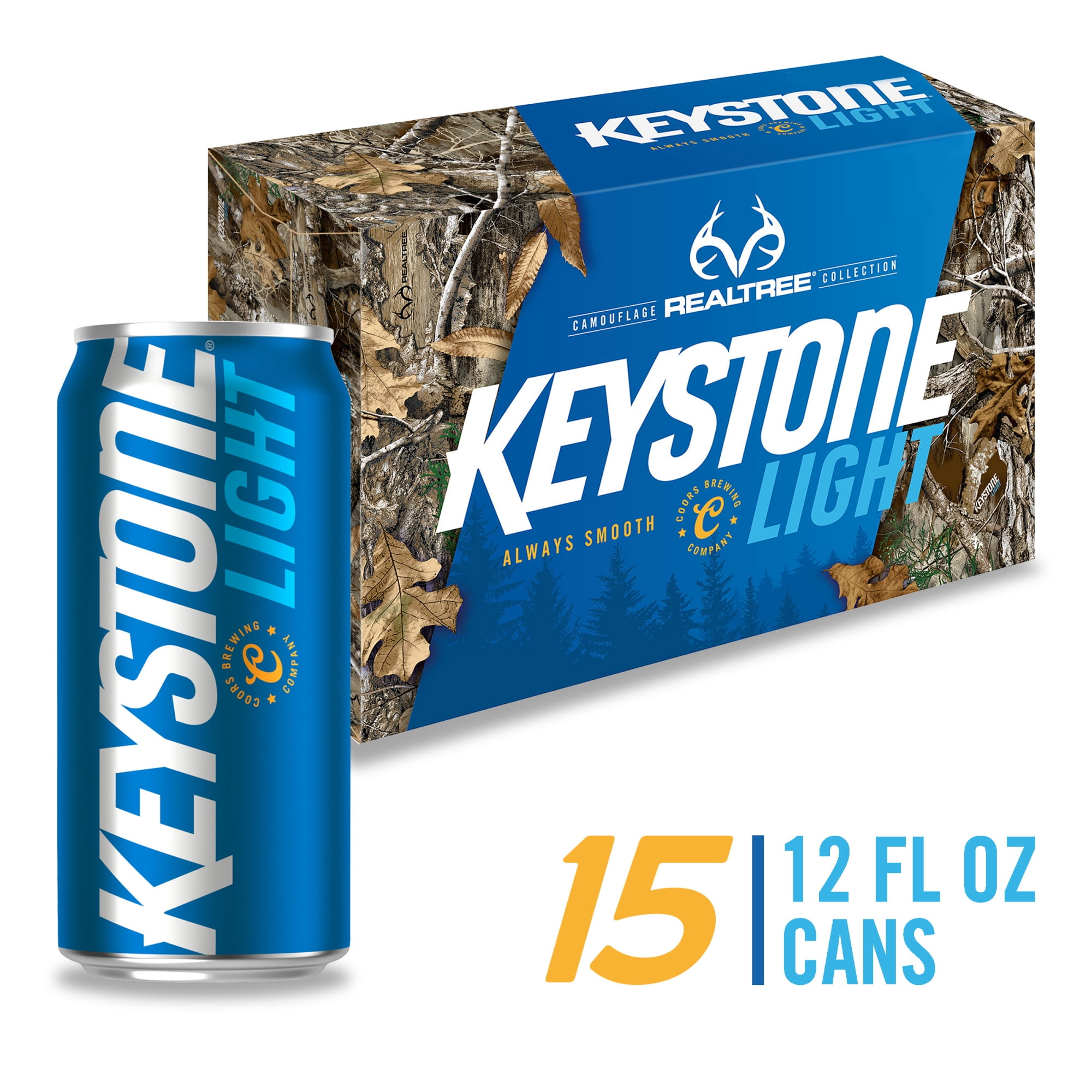 Keystone Light Beer, 15 Pack, 12 fl oz Cans, 4.1% ABV