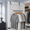 Gray, variant on Over the Door Expandable Clothes Hanger Rack, Metal Door Hanging Bar with Side Hooks, 17 to 23.75 Inch, for Clothes and Towels