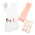 thumbnail image 3 of 1 Set Bride to Be Sash and Veil Set for Bachelorette Party Decorations and Bridal Shower Accessories Includes Stickers and Headpiece, 3 of 7