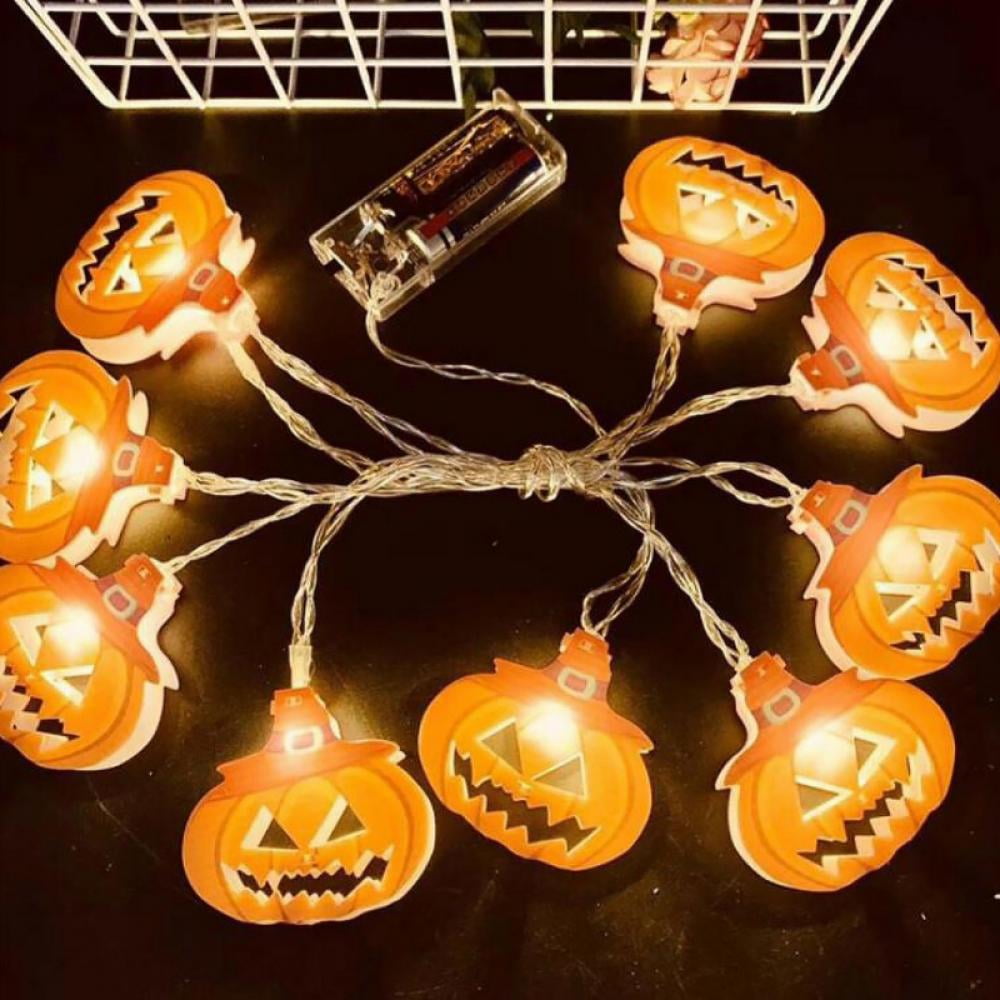Sacredtree Pumpkin Halloween String Lights, 20 LED 9.84ft Battery
