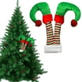 thumbnail image 3 of Zzxfth Christmas Elf Legs For Christmas Tree Decorations，Christmas Tree Decor Stuffed Elf Leg Xmas Tree Topper Christmas Ornaments For Indoor Outdoor Xmas Holiday Party Home Decor, 3 of 4